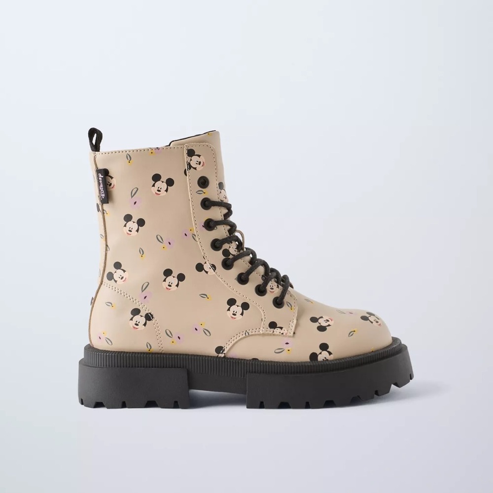 Zara - MICKEY MOUSE DISNEY LACED ANKLE BOOTS